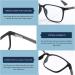 BLUEMOKY Blue Light Reading Glasses for Men - Square Frame Anti Glare Computer Readers in Black (200.0x) - Buy Online on GoSupps.com