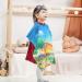Solustre Blue Animal Cartoon Hairdresser Apron - Cute Baby Haircut Barber Cape for Home Salon & Professional Use - Buy Online on GoSupps.com
