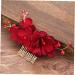 DOITOOL 1pc Barrettes for Women Hair Barrettes for Girls Floral Hair Accessories Hair Accessory for Girls Pearl Hair Barrettes Womens Hair Clips Tiara Hair Comb Korean Red Bride - Buy Online on GoSupps.com