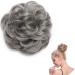 Thick Hair Donut Scrunchie Hair Bun Updo Hairpiece Scrunchy Wavy Curly Messy Hair Ribbon Hair Chignons Ponytail Extension Dark Grey Thick Dark Grey