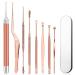 9Pcs Earwax Removal Tool Earwax Removal Kit Premium Ear Wax Remover for Kids Adults Upgraded Stainless Ear Pick Set with Light Rose Gold Spring Ear Wax Cleaner Tool Set
