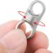 TISUR Swivel Key Ring Clips - 360 Rotatable Metal Carabiner for Keychains | Small Key Chain Rings for Jewelry Making | D Ring-Matte Keychain Holder Accessories - Buy Online on GoSupps.com