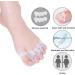 Silicone Toe Separators (2 Pair) - Toe Straighteners and Spacers for Curled, Overlapping Toes - Toe Stretcher for Toe Relaxation and Relief - Transparent Color - Buy Online on GoSupps.com