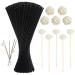 210 pieces fibers stick natural aroma reed diffuser sticks 24cm rattan sticks for room fragrance fragrance sticks refill pack of diffuse sticks with rattan balls decorations for aroma essential oil