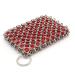 Pokhdye Cast Iron Skillet Cleaner 316 Steel Upgraded Chainmail Scrubber Set Silicone Insert with Bamboo Fiber Cloth for Castiron Pan Griddle Baking Pan