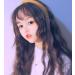 European and American fashion wig female long curly hair corn hot water ripple air thin Liu Haiquan headgearDark brown creamy-white