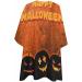 Halloween Barber Cape - Adjustable Salon Hair Cutting Cape for All Ages - Black & Orange Ghost Pumpkin Design - 55x63 Inch - Perfect Hairdressing Accessory - Buy Online on GoSupps.com