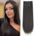 Yddm hair extensions clip in extensions dark brown smooth hair extension full of head like real hair hair extreme clips cheap clip extensions synthetic hair part for women (24-inch 4pcs) 24 inch-straight c (4#)