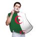 Flag Of Algeria Print Beard Bib Apron For Men Beard Hair Catcher For Men Shaving Trimming Beard Cape Cloth Black