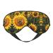 Sunflower Bees Print Unisex Sleep Mask Double-Sided Eye Mask Ideal for Sound Sleep and Skin Care Black