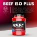 OUT ANGLED Beef Iso Plus 90% Beef Protein Isolate 1.8kg (Ice Blue Raspberry) - Zero Fat, Zero Sugar, with BCAAs, Glutamine, EAAs, and Coenzyme Q10 - Buy Online on GoSupps.com