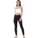 Leovqn Women High Waist Fitness Leggings with Side Pockets - Elastic Yoga Pants for Workout & Running - Black M - Buy Online on GoSupps.com