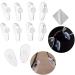 Push-in Eyeglass Nose Pads,BEHLINE Soft Silicone Air Cushion Glasses Replacement Nosepad,14mm Air Chamber/Air Bag/Nose Piece,Anti-Slip Nose Bridge Pads for Eye Glasses Sunglasses(Clear,5 Pairs)