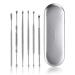 TKFDC 6 Pcs Ear Wax Removal Kit Ear Curette Earwax Removal Ear Pick Grade Stainless Steel Ear Cleaning Tools