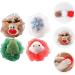FRCOLOR 4pcs Christmas Bath Loofah Set - Santa Claus & Xmas Tree Pouf Shower Sponge for Kids | Exfoliating Body Scrubber - Buy Online on GoSupps.com