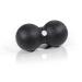 High Pulse massage ball including exercise poster - double balm for a targeted depth -effective massage and regeneration of the muscles in the neck and back (8 cm or 12 cm) black 8cm
