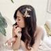 KuuGuu 2 PCS Gold Pearl Crystal Butterfly Hair Clips - Alligator Metal Barrettes with Moving Butterflies - Buy Online on GoSupps.com