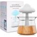 Rain Cloud Humidifier with Essential Oils Set | 7-Color Aromatherapy Diffuser - Remote Control & Wooden Design for Bedroom - Buy Online on GoSupps.com