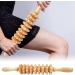 Wooden Massage Roller Stick - 9 Roller Therapy Tool for Cellulite & Muscle Relief | Manual Massage Stick - Buy Online on GoSupps.com