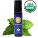 Organic Peppermint Essential Oil Roll-On 10ml - USDA Certified Pure Oil for Headache, Migraine, Pain, Nausea & Energy Relief - Travel Safe - Buy Online on GoSupps.com