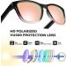 LINVO Polarized Sunglasses for Men and Women - Clear Frame with UV400 Pink and Purple Mirrored Lenses - Buy Online on GoSupps.com