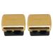 JOSALINAS Dual Makeup Sharpener (2 pack) for Cosmetic Eyebrow Eyeliner Pencil, Golden