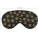 Dog Paw Pattern Sleep Mask - Adjustable Strap Eye Cover for Travel, Yoga, and Night Nap - Buy Online on GoSupps.com