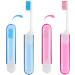 Sibba Travel Toothbrush Cover Case Kit | Soft Bristles, Portable, Compact | Mini Size for Camping, Traveling | Child & Adult | Pink/Blue - Buy Online on GoSupps.com