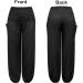 Nuofengkudu Unisex Hippie Harem Pants with Pockets - High Waist Loose Yoga & Summer Pants - XL Black Pumpphose Homewear - Buy Online on GoSupps.com