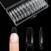 Short T-shaped nail tips 120 pieces soft gel nail tips clear gel nail extensions acrylic nails to stick on the nails for women 12 sizes short square nail tips 120 pieces