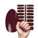 My nails nail foils dark brown I 16 Ultra-thin nail polish strips in single color/brown i self-adhesive premium nail art wraps i sticks to natural and lacquered acrylic gel & shellac nails