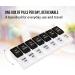 Weekly Pill Organizer - 7-Day Detachable Pill Box for Vitamins Fish Oil & Medications - Travel Friendly Black & White Design - Buy Online on GoSupps.com