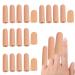 DSFSAEG 20 Pcs Finger Cots Silicone Finger Protectors Soft Gel Finger Protectors for Trigger Finger Hand Eczema Finger Cracking Finger Arthritis Pain Relief Finger Cots(Flesh tint)