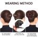 Hair Chignon Synthetic Bun Floral Style Ponytail Extension Hair Clips Braided Bun Claw Clip Donut Bun Wig Women Hair Accessories Messy Bun Hair Piece (Color : B) - Buy Online on GoSupps.com