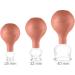 Pulox Real Glass Cupping Set - 3 Sizes (25mm 32mm 40mm) with Suction Ball | Premium Brown Cupping Therapy - Buy Online on GoSupps.com