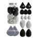 Make Up Sponge - Makeup Puff Sponge Set Portable Makeup Puff Blender Sponges Powder Puff for Blending Foundation Cream Black