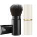 Falliny 2 Pack Retractable Kabuki Makeup Brush, Travel Face Blush Brush, Portable Powder Brush with Cover for Blush, Bronzer, Buffing, Flawless Powder Cosmetics Black&White