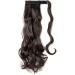 Dark Brown Curly Wavy Wrap Around Ponytail Clip Extension 24 Inch - Buy Online on GoSupps.com
