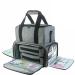 Sac Pour Vernis Semi Permanent Sac de rangement de vernis ongles organisateurs de vernis ongles et mallette de rangement porte-outils de Nail Art Double couche sac de rangement pochettes et s Gris