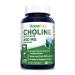 Choline Bitartrate 650 mg 200 Veggie Capsules ( Vegetarian, Non-GMO & Gluten-Free)