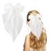 OOTDAY Oversized Long Tail Hair Bow Hair Bands Hair Bows Cute Hair Accessories for Women Birthday Gifts (White)