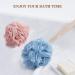 Shower Loofah Bath Sponge Set with Back Scrubber and Shower Brush - Body Exfoliating Spa Set for Men & Women - Blue & Pink 2 Piece - Buy Online on GoSupps.com