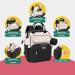 Babbleroo Multifunctional Diaper Bag Backpack - Large Baby Bag with Diaper Pad Stroller Belt & Pacifier Bag - Black Apricot - International Shipping - Buy Online on GoSupps.com