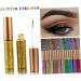 KALLORY 10pcs Liquid Eyeliner Glitter Eye Shadow Glitter Eyeliner Shiny Eyeshadow Liquid Eyeshadow Colorful - Buy Online on GoSupps.com