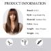 Oefei Brown Wigs for Women | Long Straight Synthetic Wig with Bangs | Heat-Resistant for Daily Wear Parties & Cosplay - Buy Online on GoSupps.com