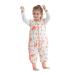 Baby Sleep Sack with Feet Winter 2.5 TOG 100% Cotton Baby Sleep Bag with Legs Sleeveless with 3 Methods Zipper Toddler Sleeping Sack for Newborns and Infants 2-4 Years (Pink Flowers L)