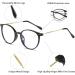 Sleek Round Blue Light Blocking Glasses - Computer & Gaming Eyewear for Men & Women - Black - Buy Online on GoSupps.com