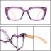 Amorays Oversize Square Reading Glasses for Men & Women - Vintage Anti-Blue Light +3.00 Lentils in Orange Green Violet | Presbyopia Readers - Buy Online on GoSupps.com