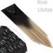 26 Clip in Hair Extensions Black to Mixed Blonde - 100% Synthetic 8pcs Straight Hair Pieces - Buy Online on GoSupps.com