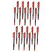 Healeved 20 Pcs Microblading Eyebrow Pen Eyebrow Pencils Tool Plastic Red